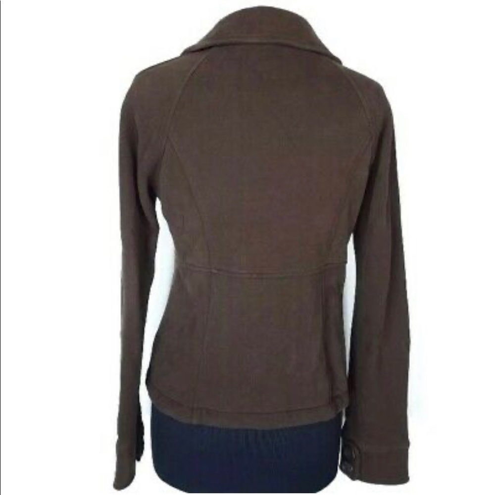 Gap Brown Double Breasted Button Stretch Jacket - image 3